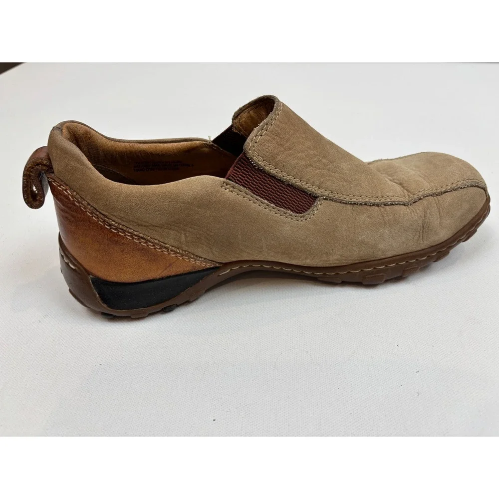 Born Mens Slip On Loafers Tan Brown Leather Casual Walking Shoes M1198 8.5